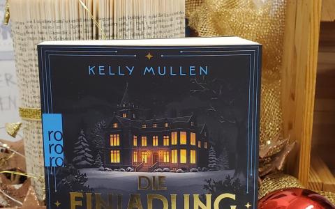 Buch mit Weihnachtsdeko